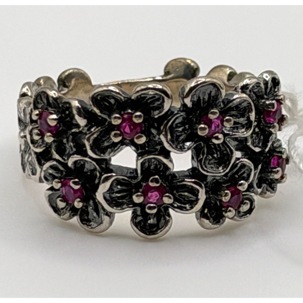 Or Paz Sterling Silver Flower Ring Size 6